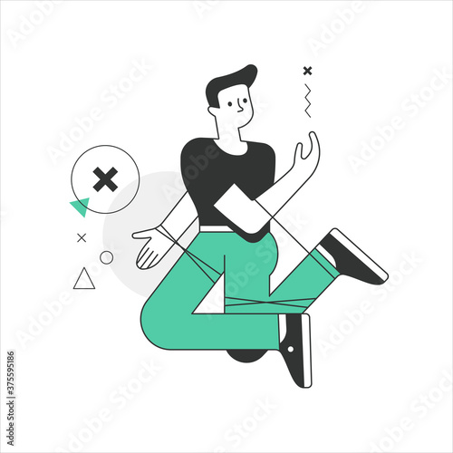 Error Concept Line Illustration