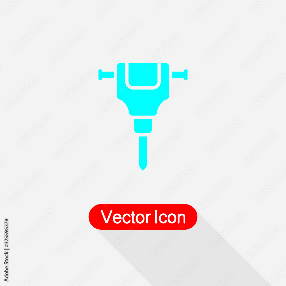 Jackhammer Icon Vector Illustration Eps10