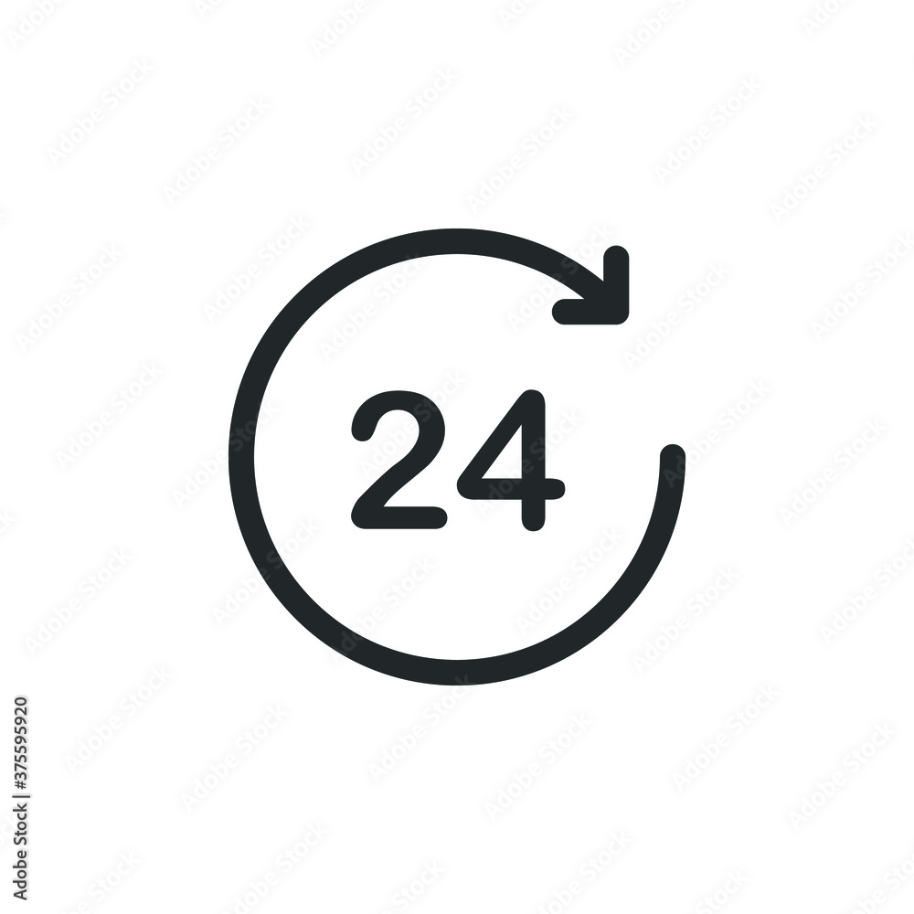 24 Hours call icon vector. Vector graphic design template illustration 24 Hours call icon vector. Vector graphic design template illustration