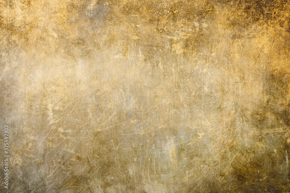 Golden scraped grungy background