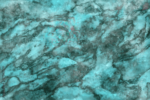 Abstract background, turquoise marble stone texture, luxurious material design, digital illustration © tiana__lima__