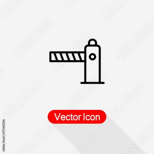 Parking Barrier Icon Vector Illustration Eps10