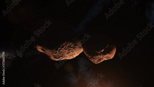 Wallpaper Mural 486958 Arrokoth (nicknamed as Ultima Thule) a trans-Neptunian object located in the outer Solar System - 3D illustration Torontodigital.ca