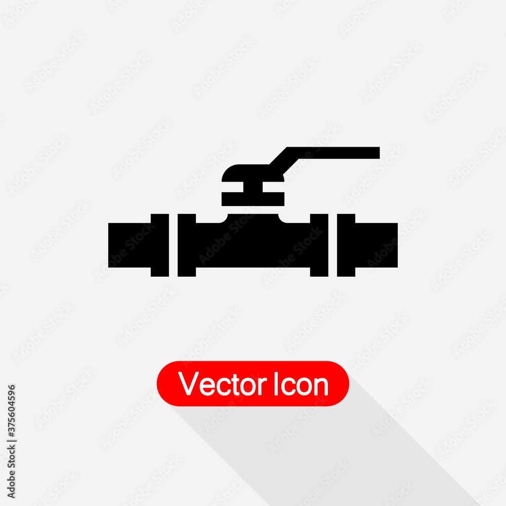 Pipe Ring Icon, Valve Icon Vector Illustration Eps10
