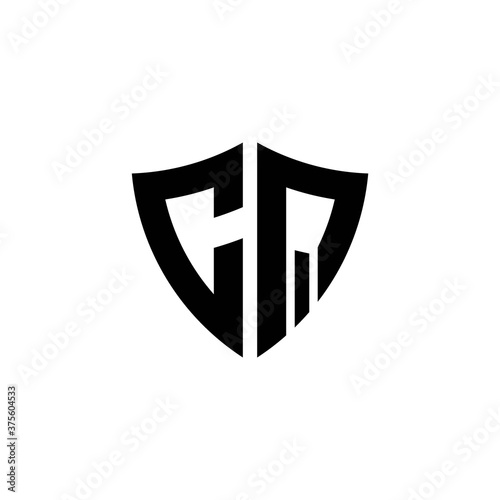 Free Download CQ monogram logo with shield shape design template - GFXLoad