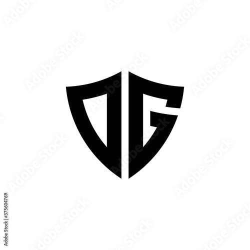 DG monogram logo with shield shape design template Free Download DG monogram logo with shield shape design template - GFXLoad