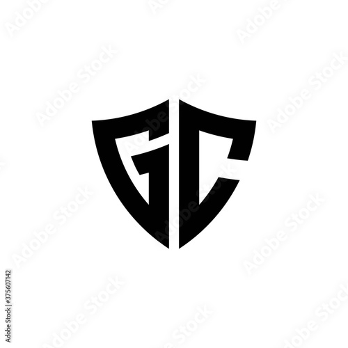 GC monogram logo with shield shape design template Free Download GC monogram logo with shield shape design template - GFXLoad