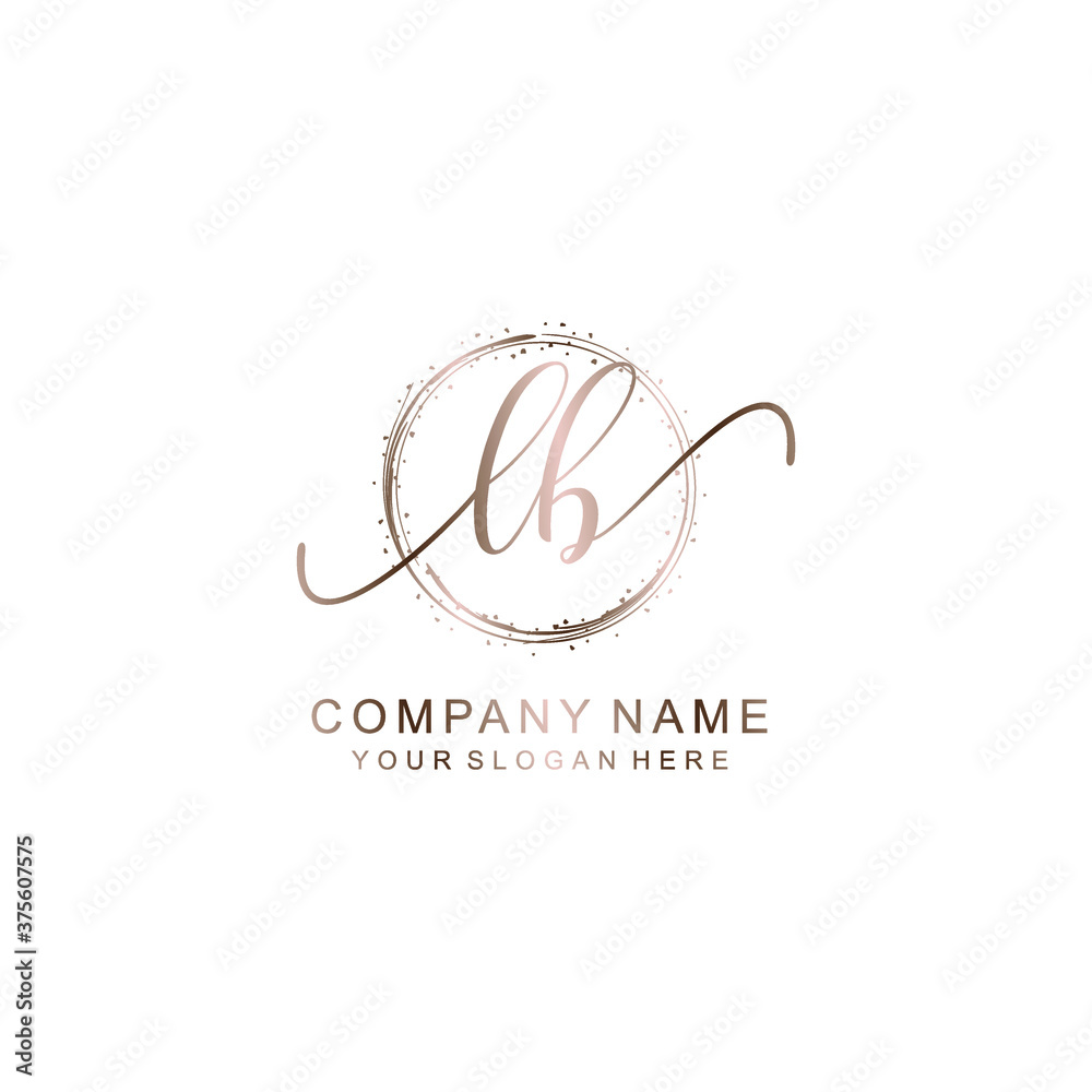 LB Initial handwriting logo template vector LB Initial handwriting logo template vector