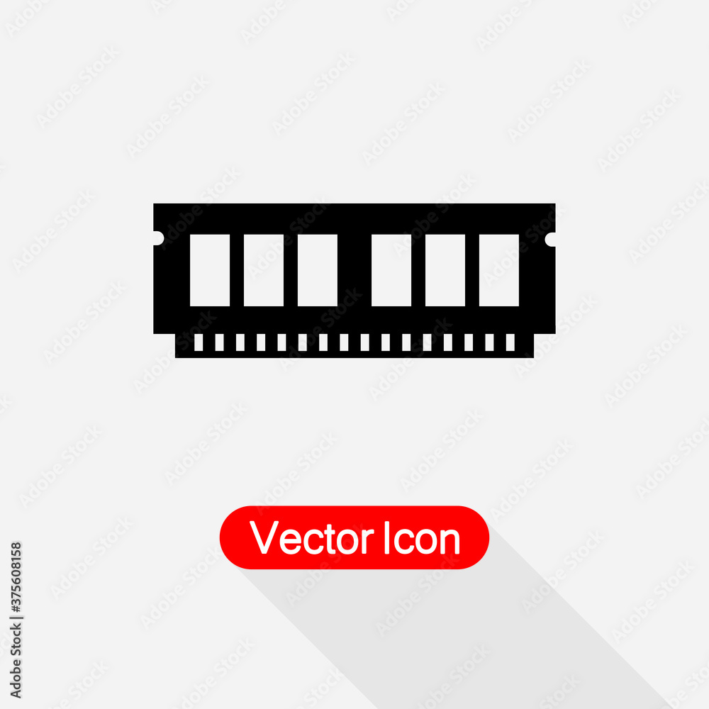 RAM Icon, Random Access Memory Icon Vector Illustration Eps10