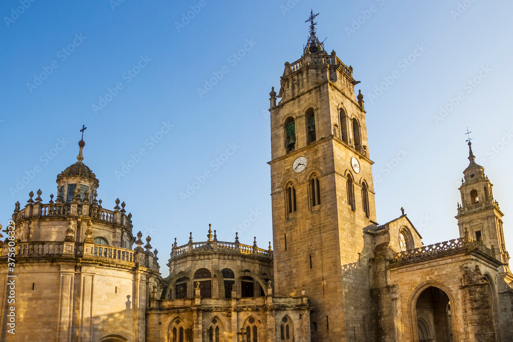 Clock tower of Lugo cathedral
