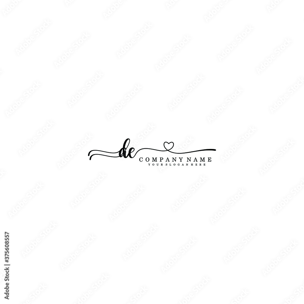 LE Initial handwriting logo template vector LE Initial handwriting logo template vector