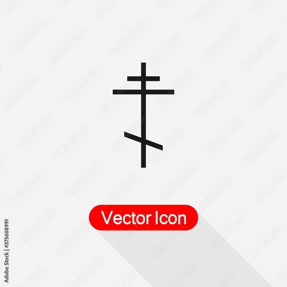 Religious Icon, Cross Icon Vector Illustration Eps10