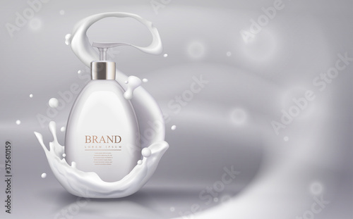 Cosmetic product with white cream © d1sk