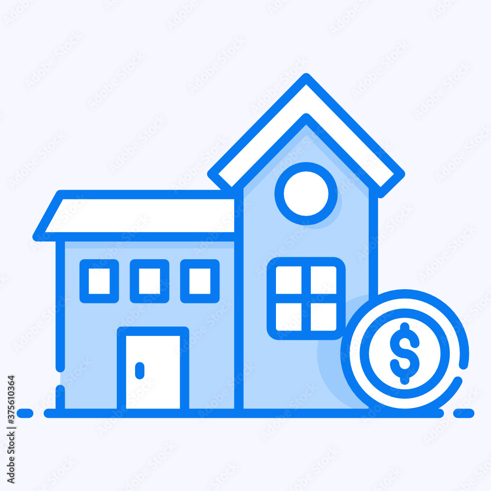 Coin with a building, home equity loan in style
Coin with a building, home equity loan in style