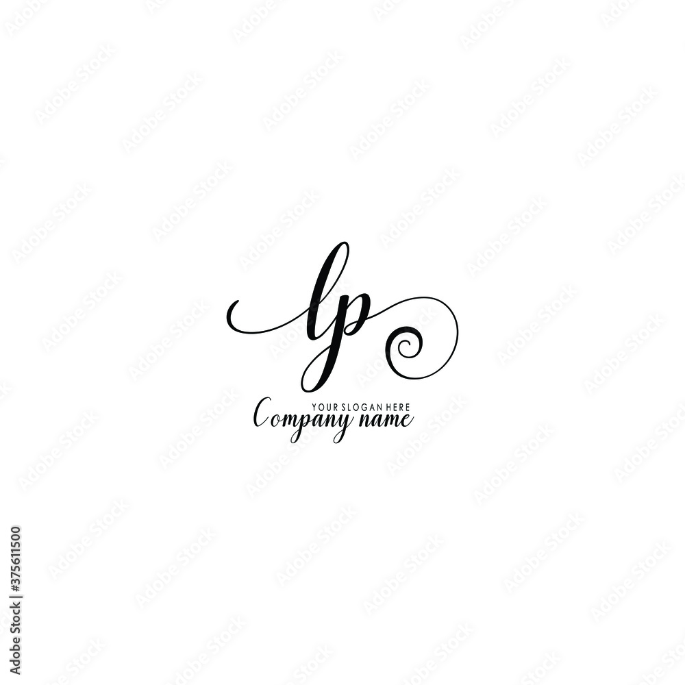 LP Initial handwriting logo template vector
LP Initial handwriting logo template vector