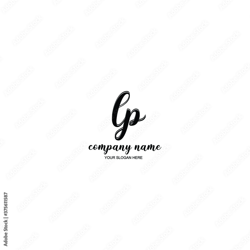 LP Initial handwriting logo template vector
LP Initial handwriting logo template vector