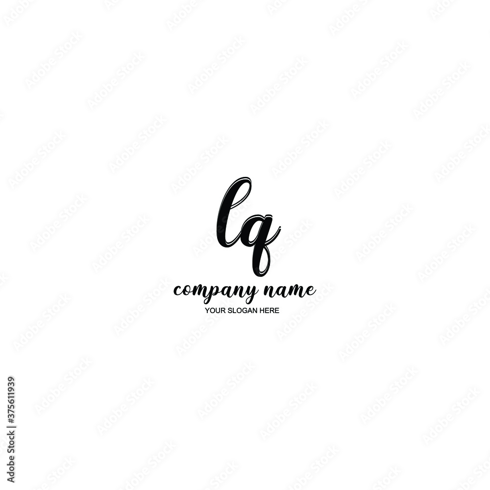 LQ Initial handwriting logo template vector
LQ Initial handwriting logo template vector