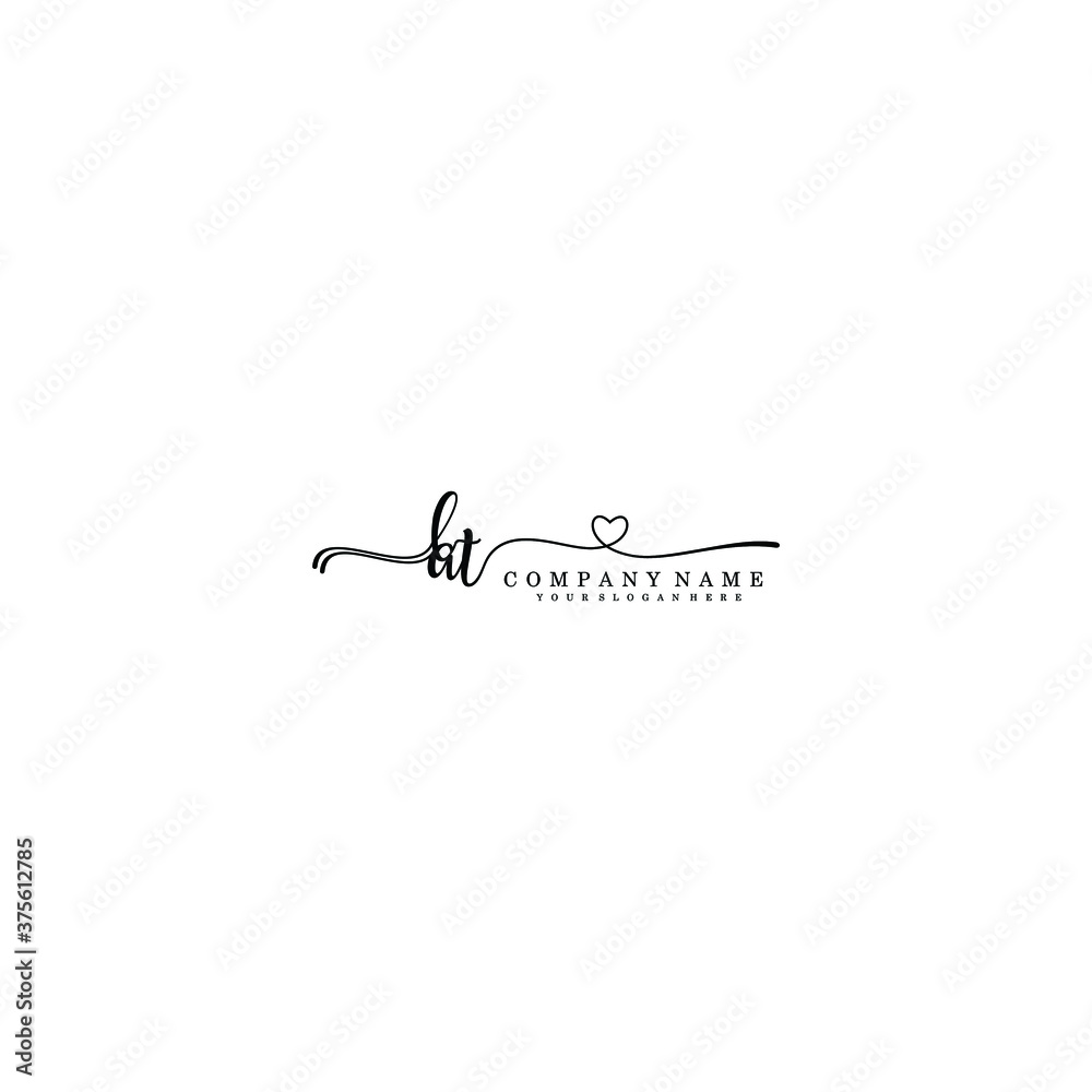 LT Initial handwriting logo template vector
LT Initial handwriting logo template vector