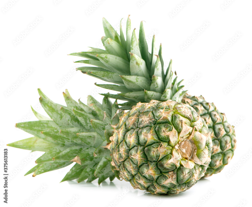 pineapple with slices isolated on white background pineapple with slices isolated on white background