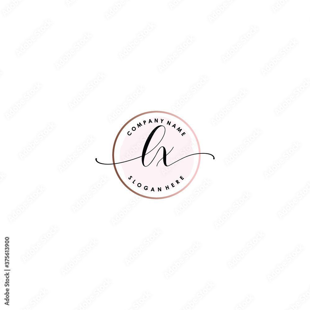 LX Initial handwriting logo template vector
LX Initial handwriting logo template vector