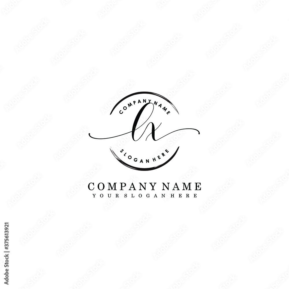 LX Initial handwriting logo template vector
LX Initial handwriting logo template vector