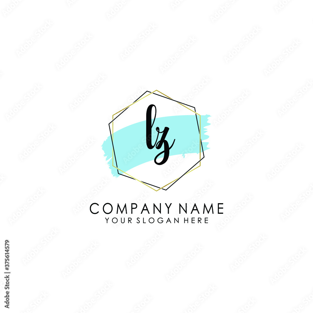 LZ Initial handwriting logo template vector
LZ Initial handwriting logo template vector