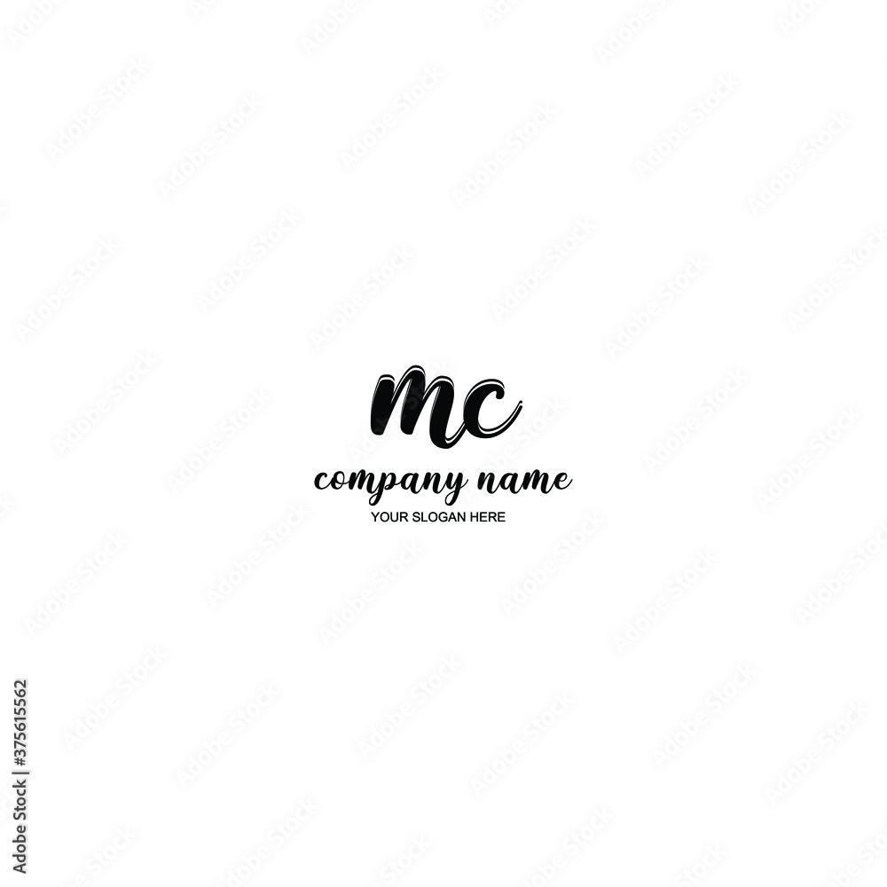 MC Initial handwriting logo template vector
MC Initial handwriting logo template vector