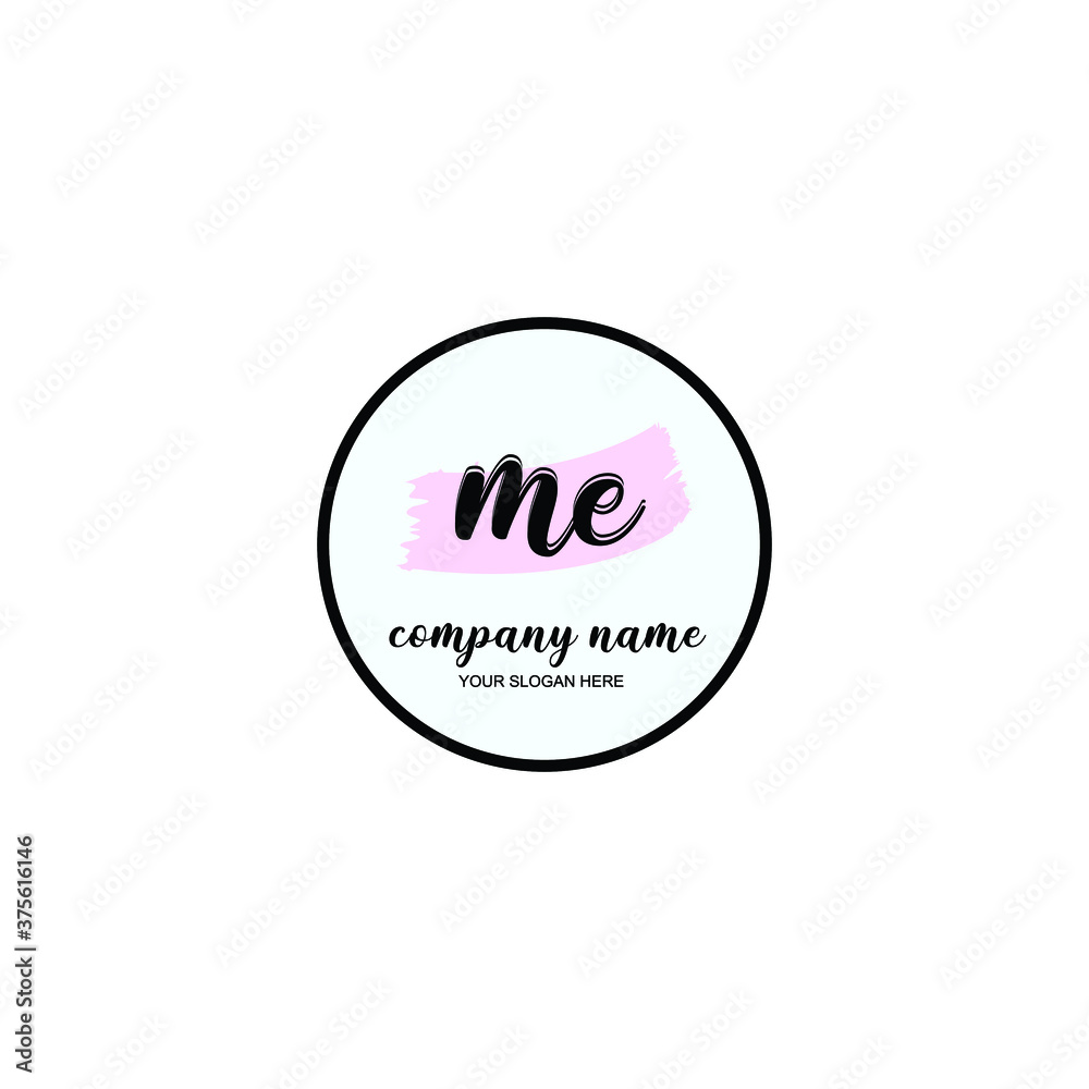 ME Initial handwriting logo template vector
ME Initial handwriting logo template vector