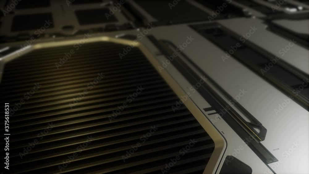 3d rendered Sci Fi metal background