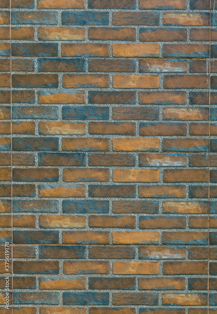 Obraz premium Pattern of Red brick wall for background and textured, Seamless Red brick wall background. Old Brick texture, Grunge brick wall background.