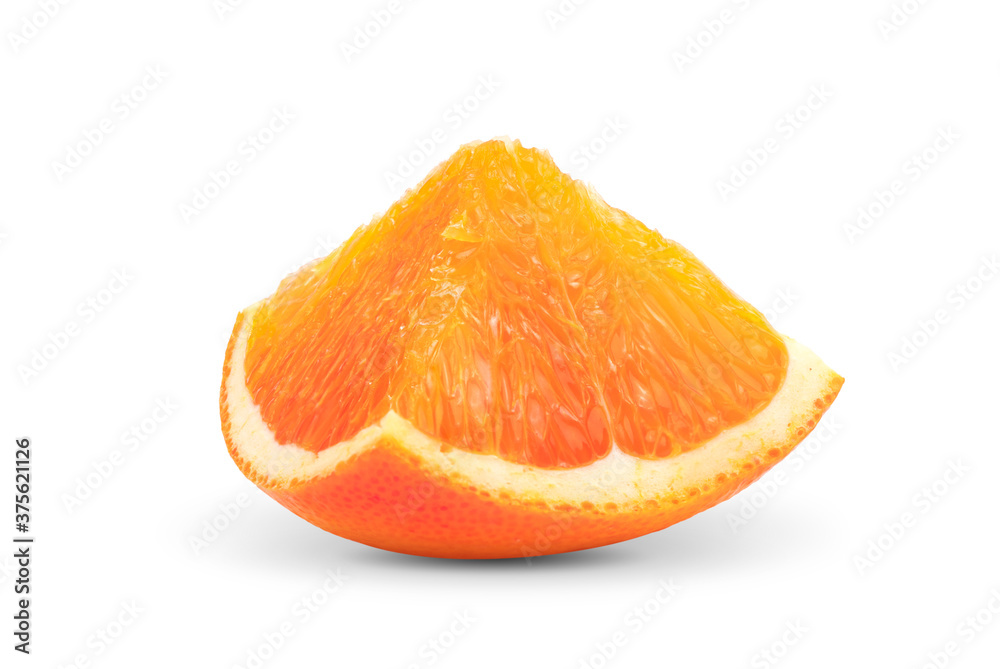 sliced orange on the white background sliced orange on the white background