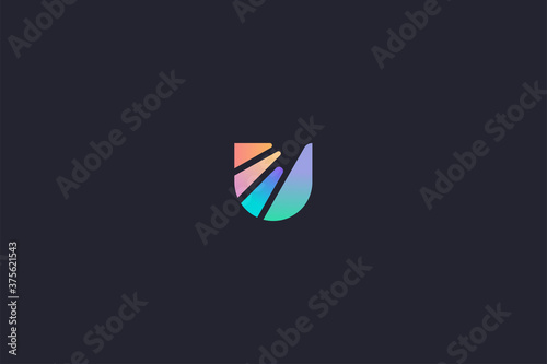 Technology Letter U Logo Abstract Whimsical Monogram