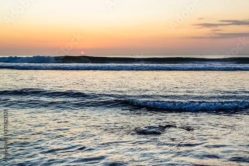 Amazing sunset view on Indian ocean at Bali  Indonesia