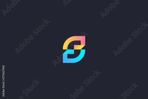 Technology Letter S Logo Abstract Whimsical Monogram
