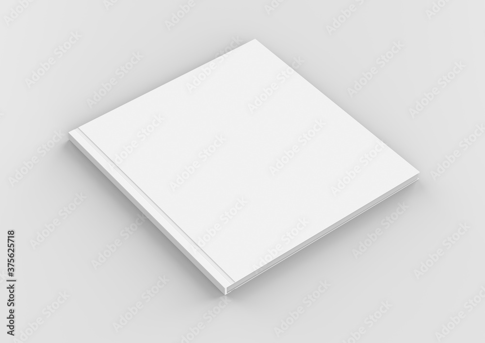 Front View Template of white blank catalog on gray background. Front View Template of white blank catalog on gray background.