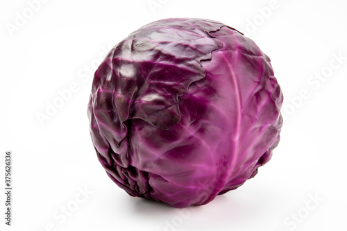 Fresh Red cabbage isolated on white background
