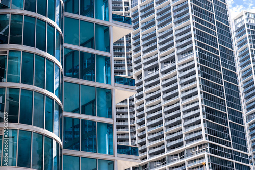 Densely populated high-rise condominiums Miami Beach South Florida © Eric Hood
