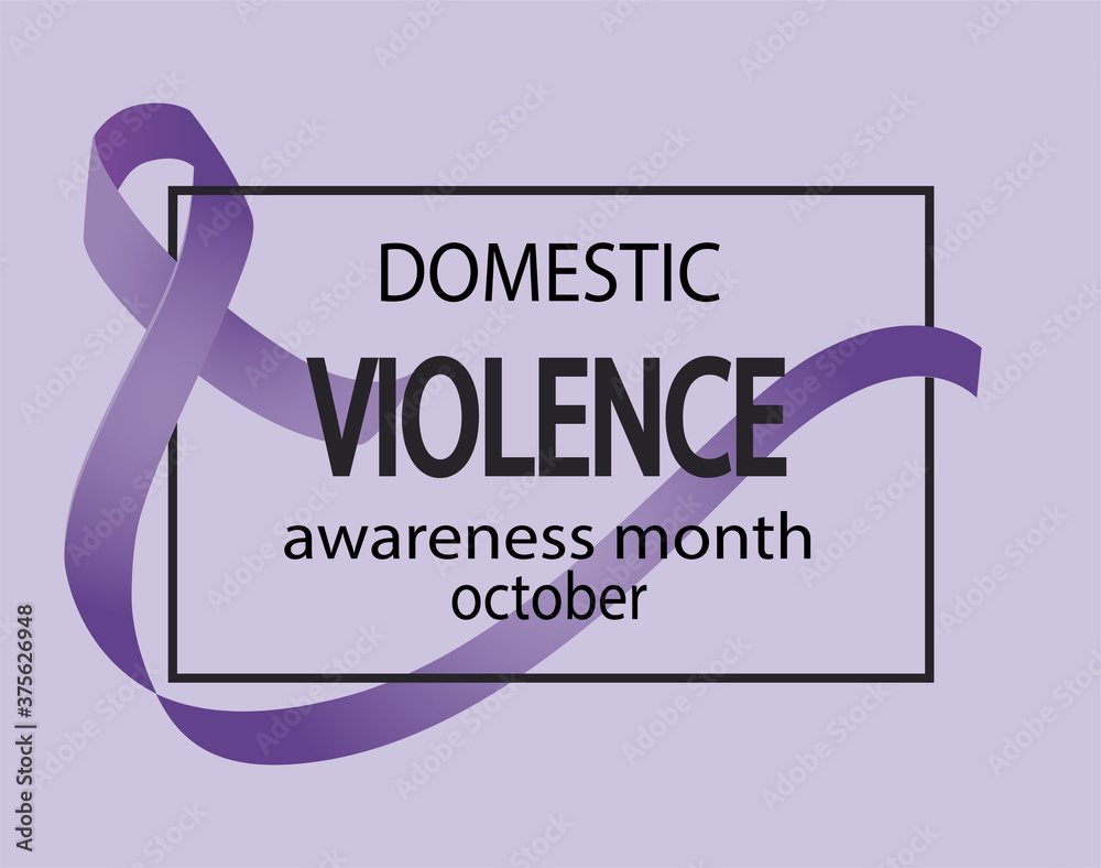 Domestic Violence awareness month october vector. Stock Vector | Adobe ...