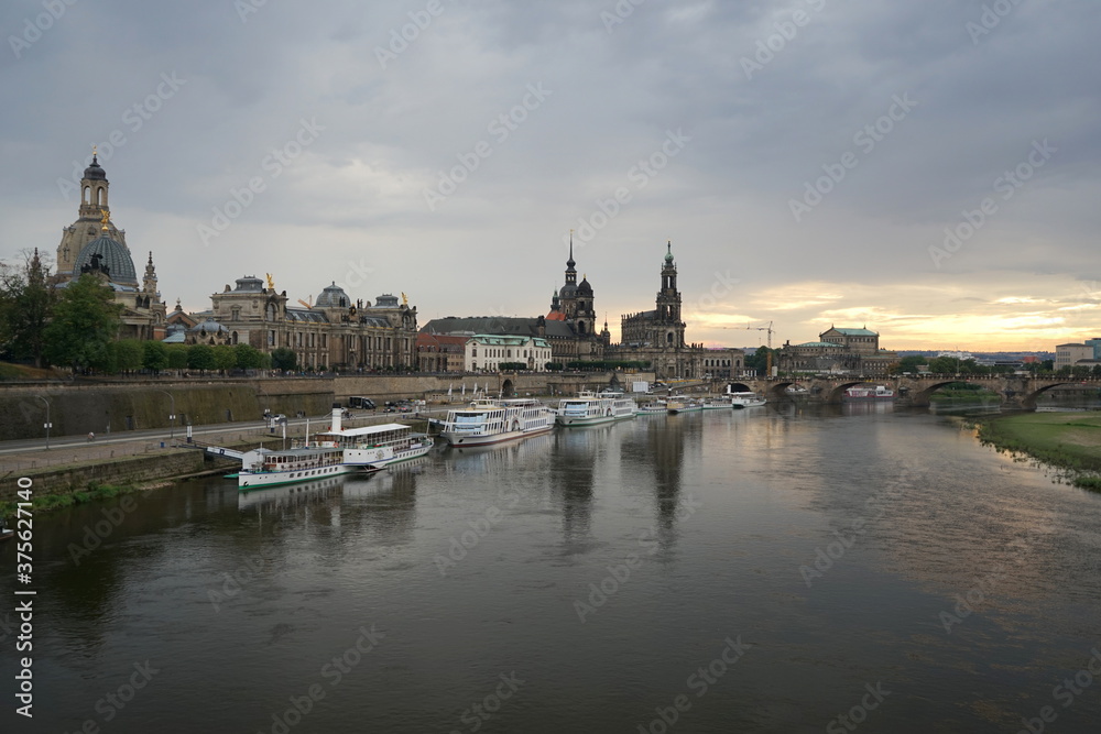 Blick auf die Altstadt in Dresden