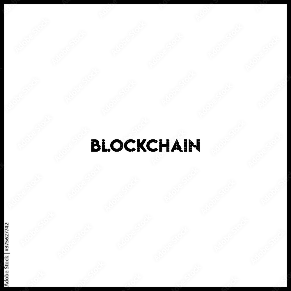 A word writing text showing concept of BLOCKCHAIN.  vector illustration