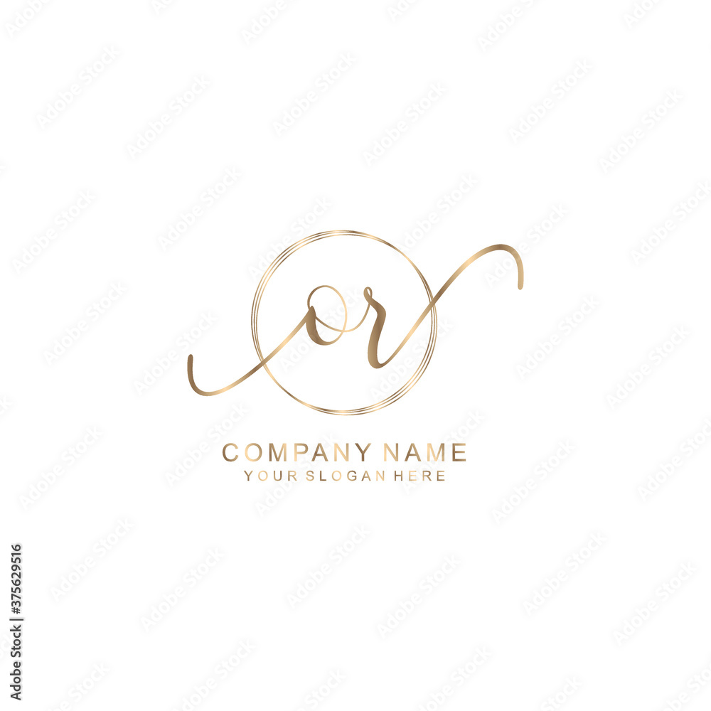 OR Initial handwriting logo template vector OR Initial handwriting logo template vector