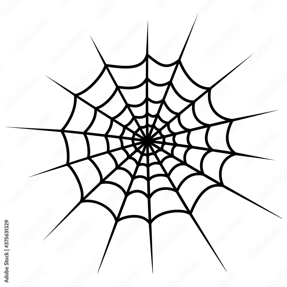 Fototapeta premium Vector cobweb isolated on whithe background. Spiderweb for Halloween