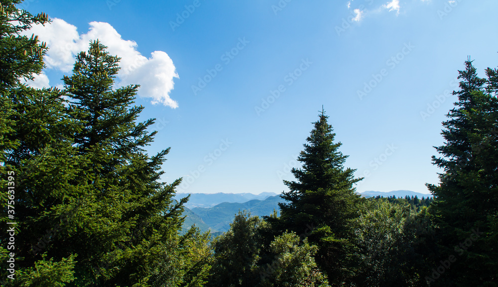 Panorama dal Parco Naturale della Gola della Rossa e di Frasassi zona Serra San Quirico Panorama dal Parco Naturale della Gola della Rossa e di Frasassi zona Serra San Quirico