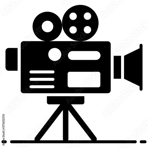
An icon of video camera, filmmaking or photoshoot equipment 

