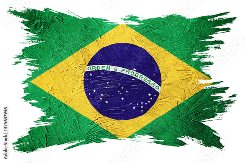 Quadro em tela Grunge Brasil flag