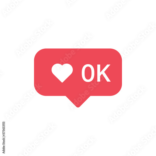 Like bubble icon. Social media notification symbol modern, simple, vector, icon for website design, mobile app, ui. Vector Illustration
