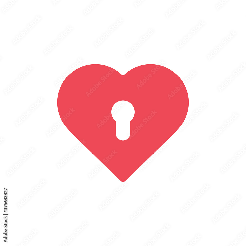 Heart with keyhole icon. Love symbol modern, simple, vector, icon for ...
