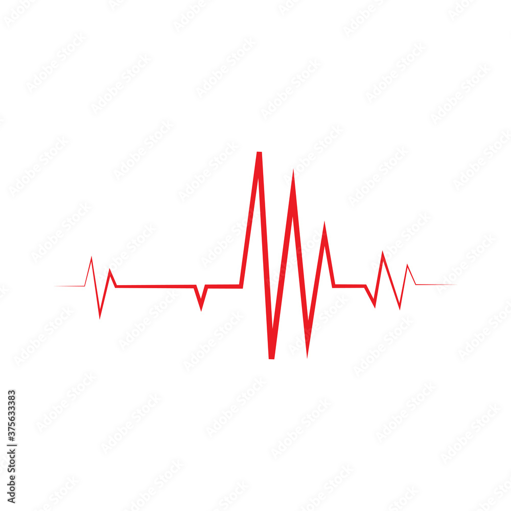 Pulse line ilustration vector template Pulse line ilustration vector template