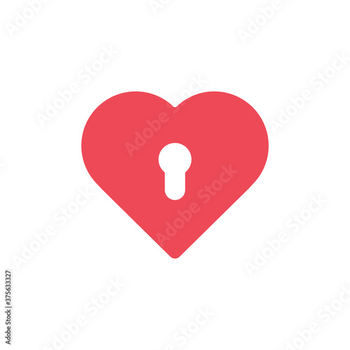 Heart with keyhole icon. Love symbol modern, simple, vector, icon for website design, mobile app, ui. Vector Illustration