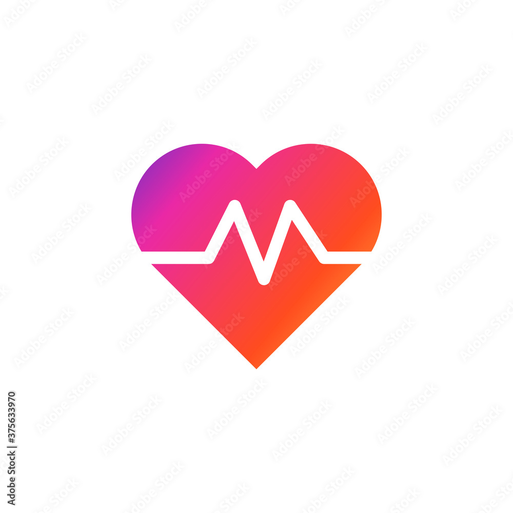 Heartbeat icon. Heart symbol modern, simple, vector, icon for website design, mobile app, ui. Vector Illustration